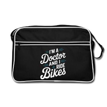 Doctor and Cyclist - Retro Bag - black/white - Front