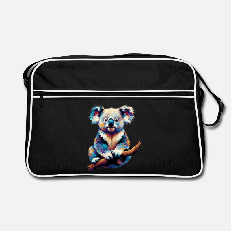 Koala - Retro Tasche - Schwarz/Weiß