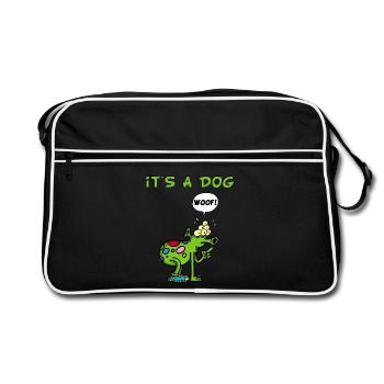 C'est un chien - Sac Retro - noir/blanc - Devant