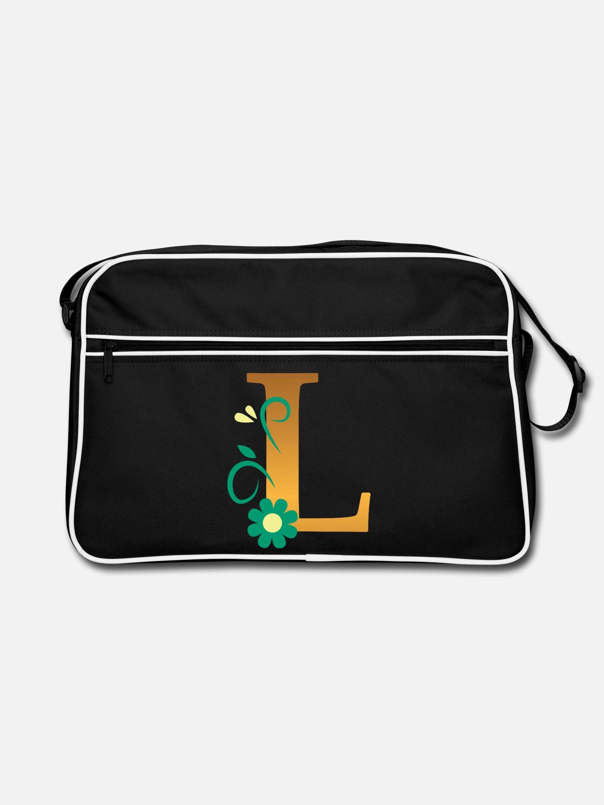 L - Retro Bag - black/white - Front