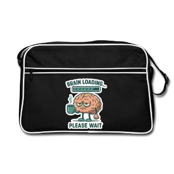 Brain Loading - Retro Bag - black/white - Front
