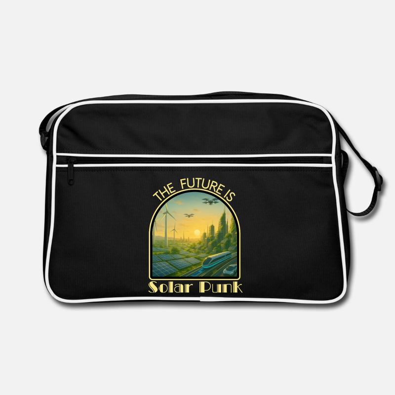 Solar_Punk2 - Retro Tasche - Schwarz/Weiß