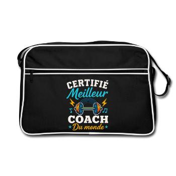 Certified Best Coach in the World - Retro Bag - black/white - Front