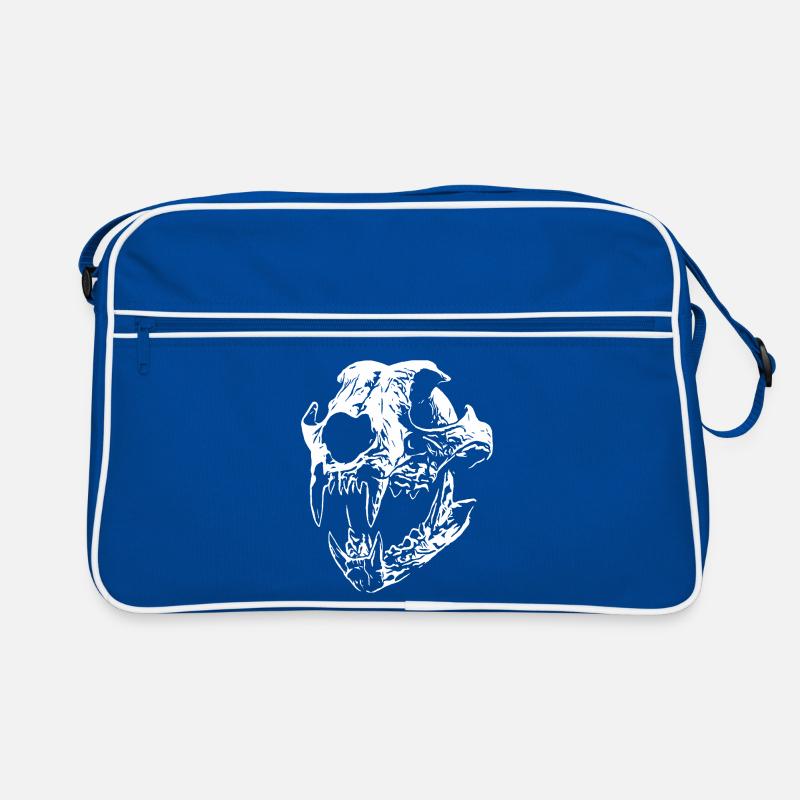 Smilodon skull with sharp teeth Retro Bag