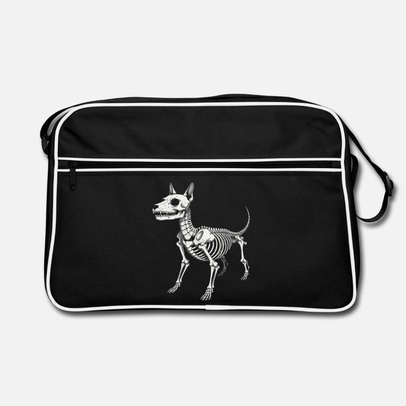 Impression de l’anatomie du chien squelettique Sac Retro