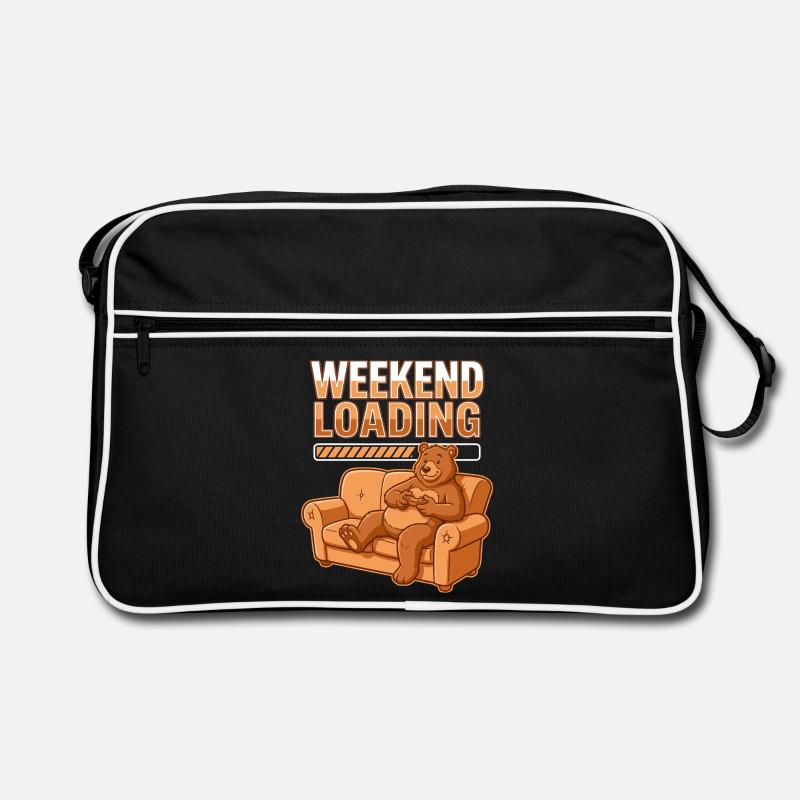 Weekend Charge: Bear on Sofa Retro Bag