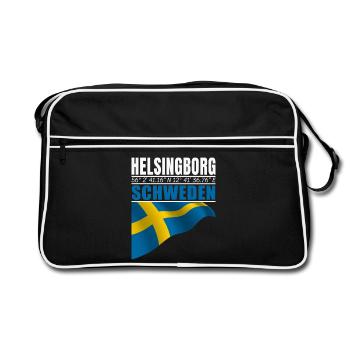Helsingborg - Retro Bag - black/white - Front