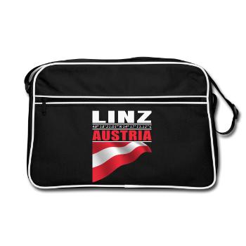 Linz - Retro Bag - black/white - Front