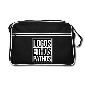 Logos Ethos Pathos Rhetoric Philosophy Student - Retro Bag - black/white - Front