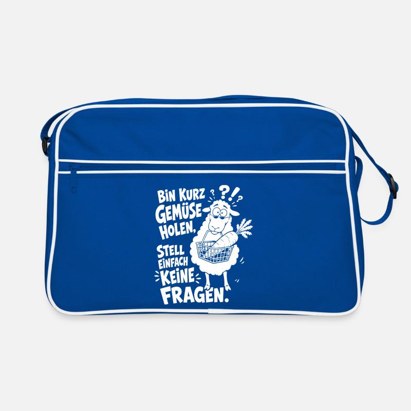 Verwirrtes Schaf trägt den Einkaufskorb Retro Tasche