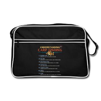Geheimsprache des Karpfenfischens verstehen Band 3 - Retro Tasche - Schwarz/Weiß - Vorne