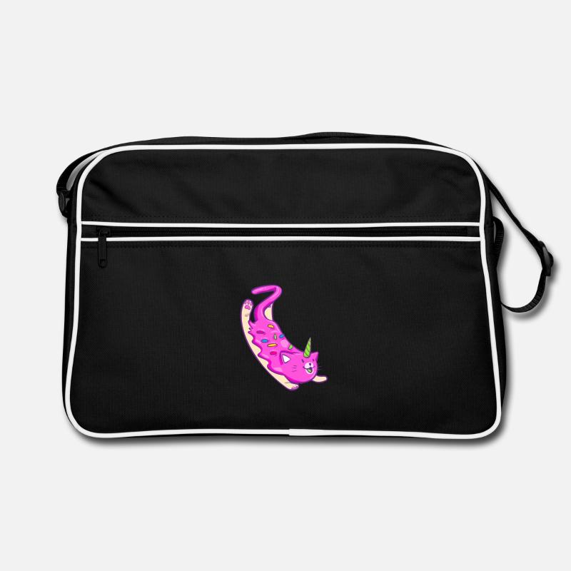 Schnee Süßes Einhorn Katze Retro Tasche