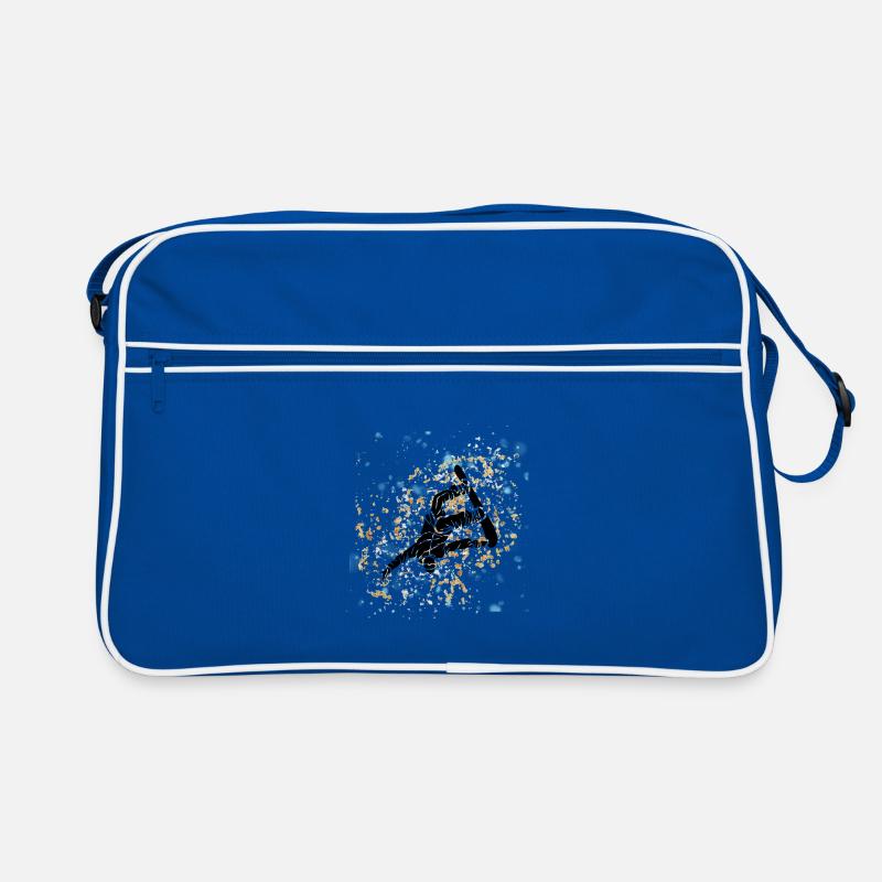 Blue-gold splashed snowboard Retro Bag