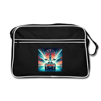 ZURÜCK IN DIE ZUKUNFT RETRO-VINTAGE - Retro Tasche - Schwarz/Weiß - Vorne