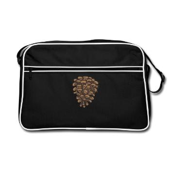 Sapins cônes chemises sweats à capuche accessoires - Sac Retro - noir/blanc - Devant