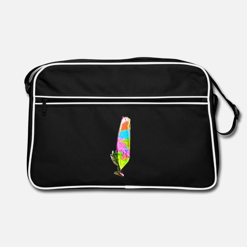 Bunter Windsurfer - Sac Retro - noir/blanc