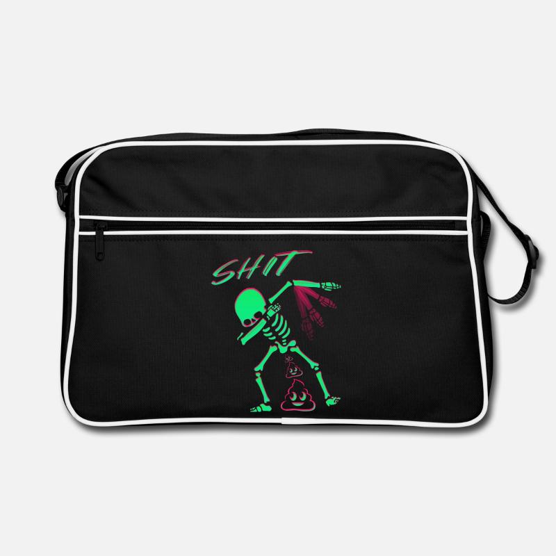 Funny skeleton Retro Bag