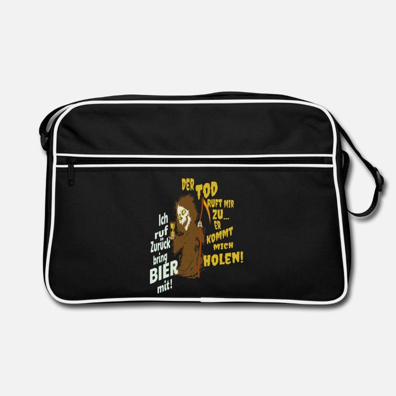 Funny grim reaper Retro Bag
