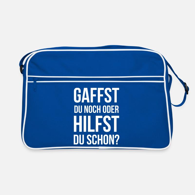 Gaffst du noch oder hilfst du schon? Retro Tasche