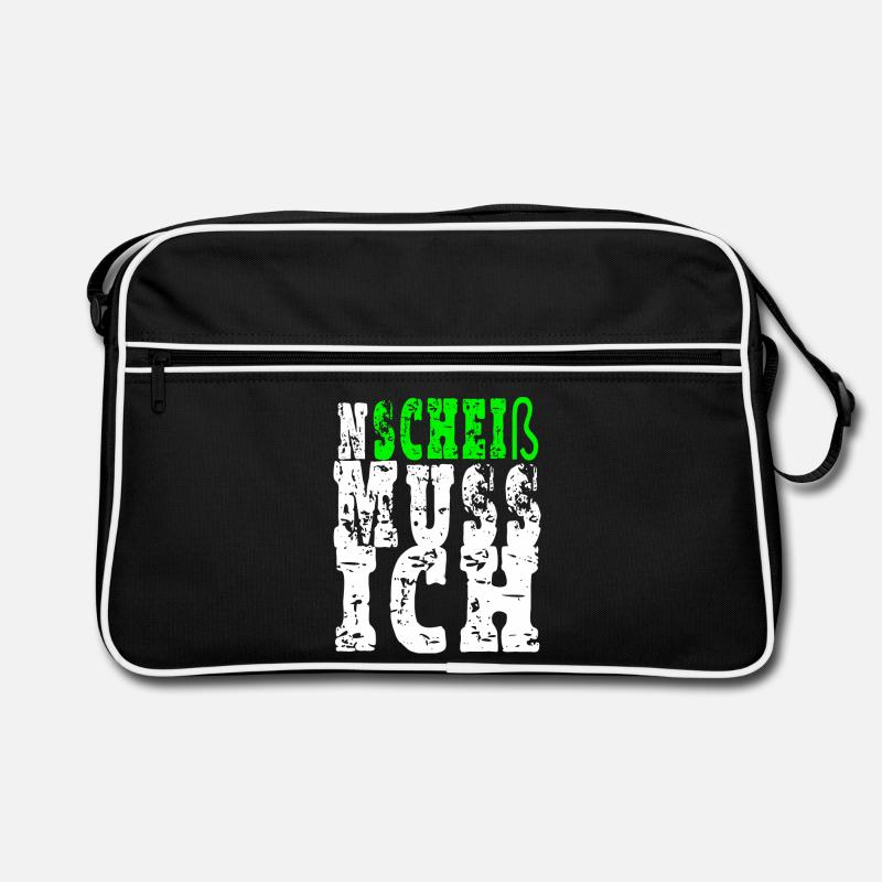 Ein Scheiß muss ich Retro Tasche