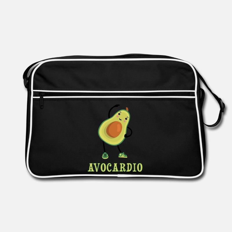 Avocardio lustig - Retro Tasche - Schwarz/Weiß