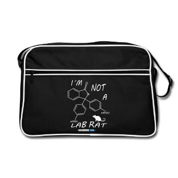 I'm not a lab rat - Retro Bag - black/white - Front