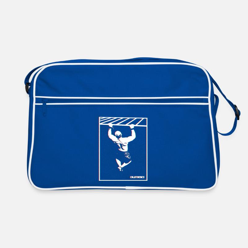 Calisthenics Pull-Up Glitch Design Retro Tasche