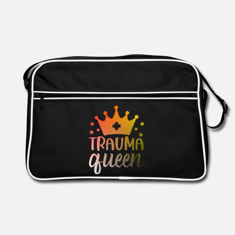 Trauma Queen Krankenschwester - Retro Tasche - Schwarz/Weiß