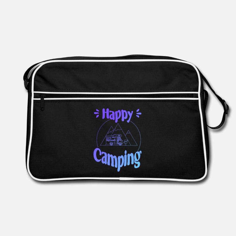 Happy Camping - conception graphique joyeuse et cool Sac Retro