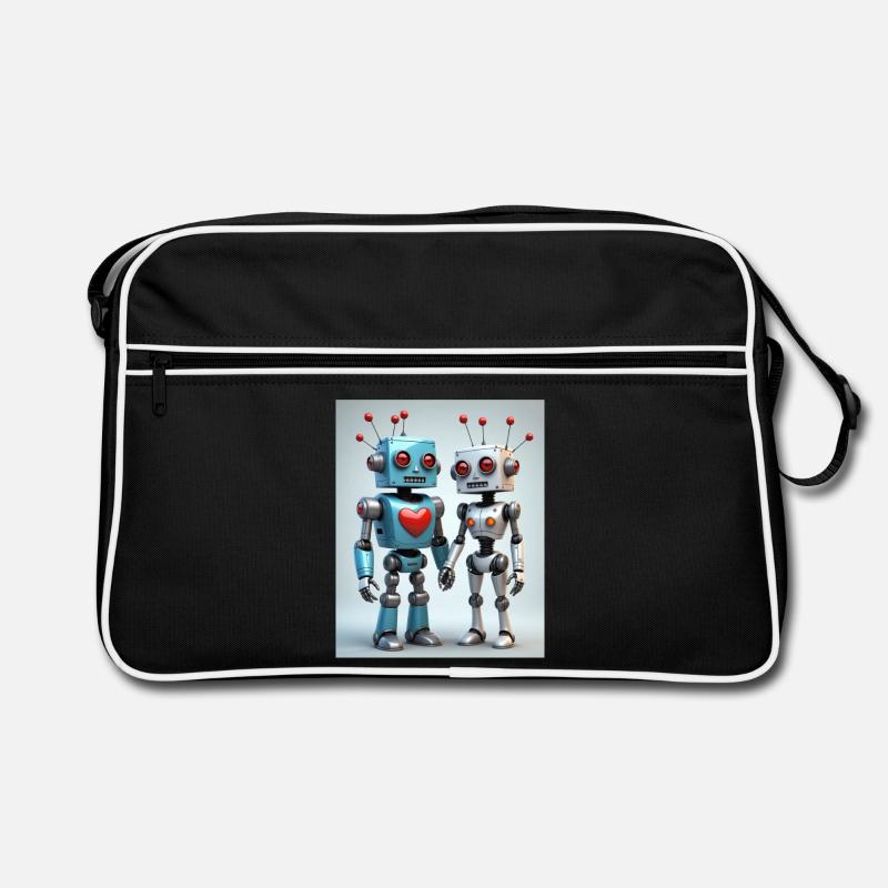 Robot Couple Retro Bag