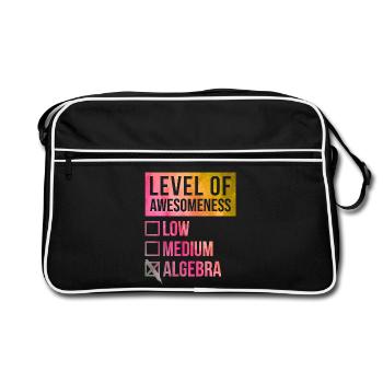 Algebra Algebra Algebra - Retro Bag - black/white - Front
