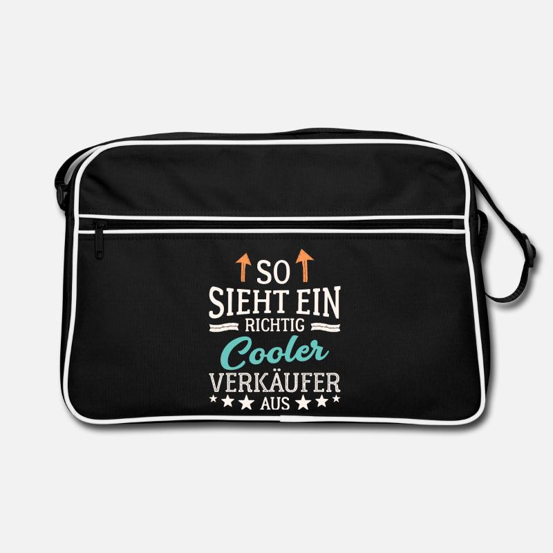 So sieht ein richtig cooler Verkäufer aus Händler - Retro Tasche - Schwarz/Weiß