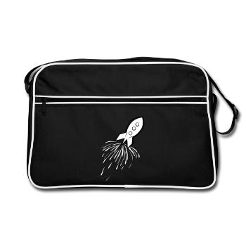 Rocket Rocket | astronaut - Retro Bag - black/white - Front