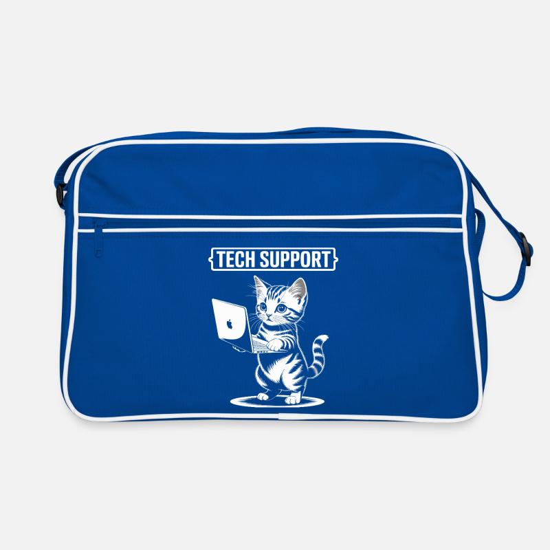 Support technique amusant, chat mignon, informatique ironique Sac Retro