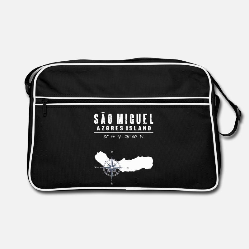 São Miguel Azoren Kompass Retro Retro Tasche