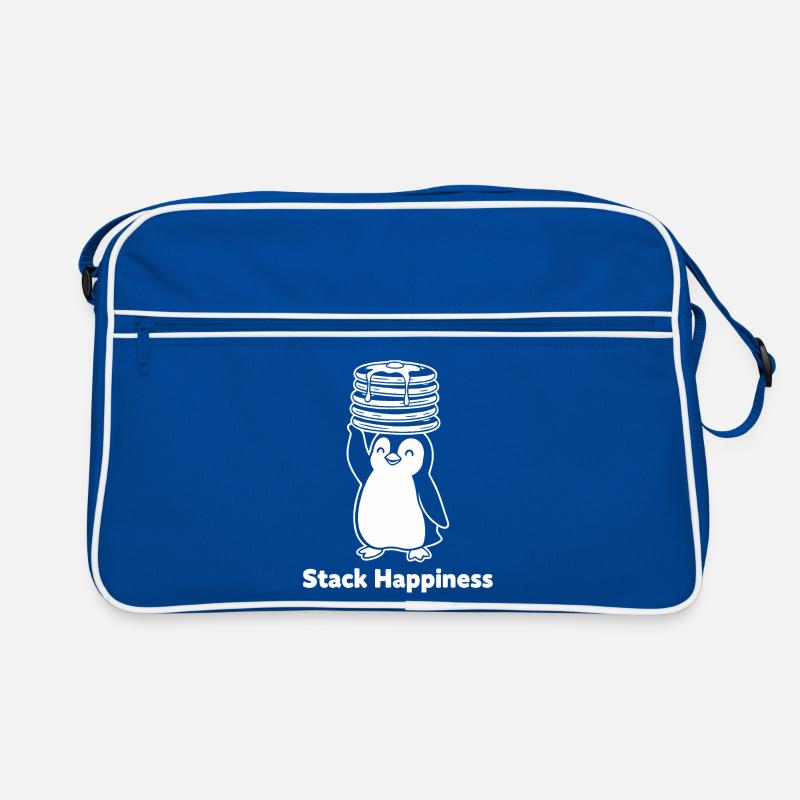 Stack Happiness Pinguin Pfannkuchen Retro Tasche