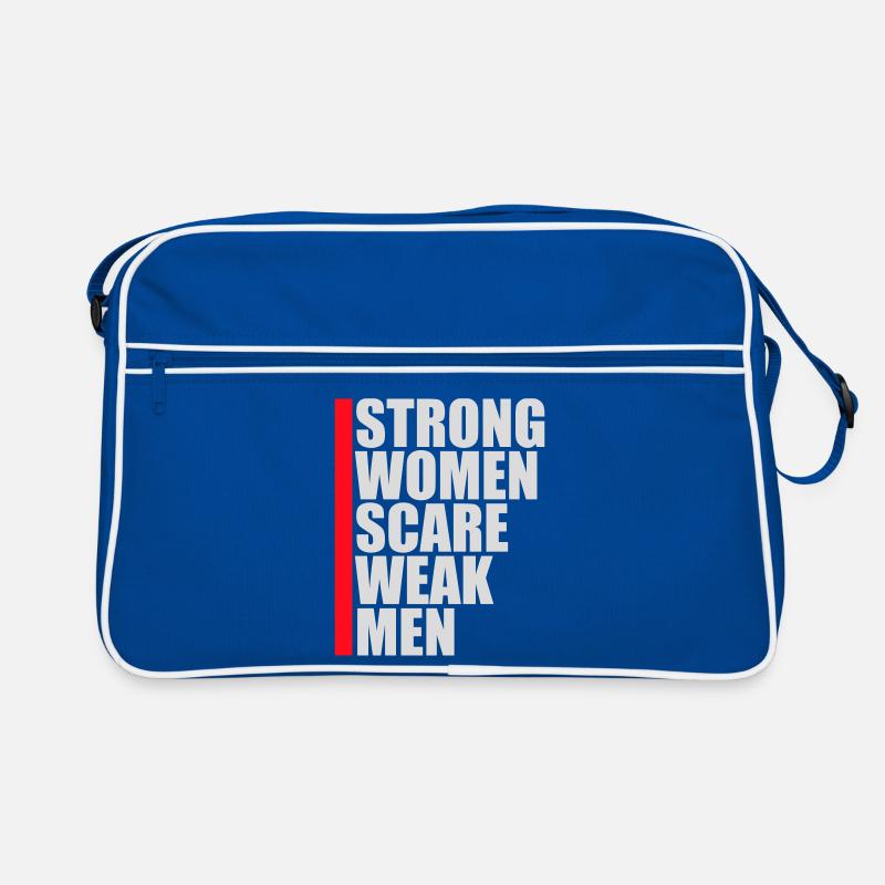 Strong Women Scare Weak Men Selbstbewusst Feminist Retro Tasche