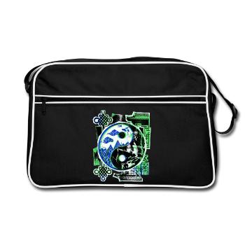 Yin et Yang asiatique - Sac Retro - noir/blanc - Devant