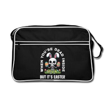 Happy Easter Sweet Easter Bunny Egg Hunt Easter Eggs - Retro Bag - black/white - Front