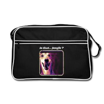 Is that jungle - Funny Dog Jungle Dnb - Retro Bag - black/white - Front