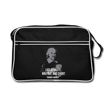 Thomas Hobbes - Retro Bag - black/white - Front