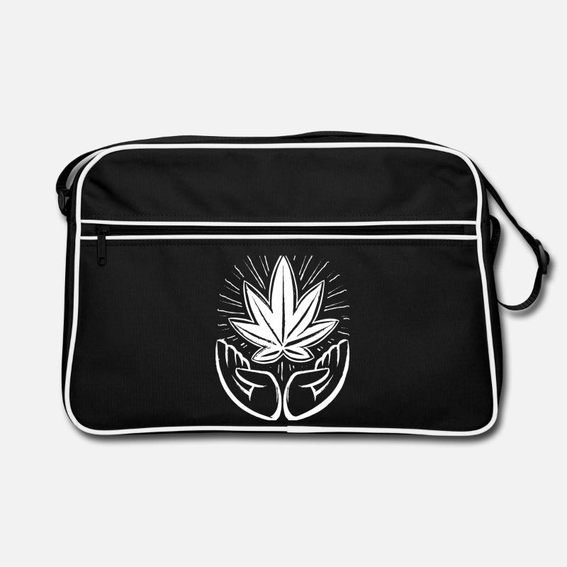Hemp Leaf Weed Cannabis Leaf Retro Bag