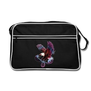 Eagle and snake - Retro Bag - black/white - Front
