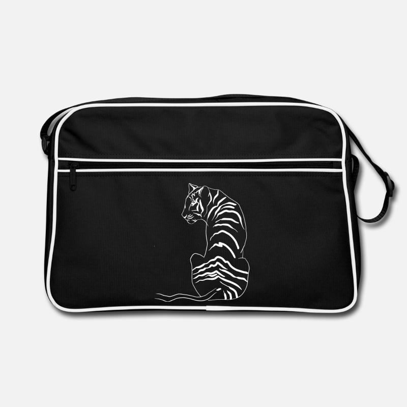 Tiger - Retro Tasche - Schwarz/Weiß