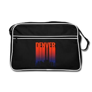 Gradient du coucher de soleil de la Skyline de Denver - Sac Retro - noir/blanc - Devant