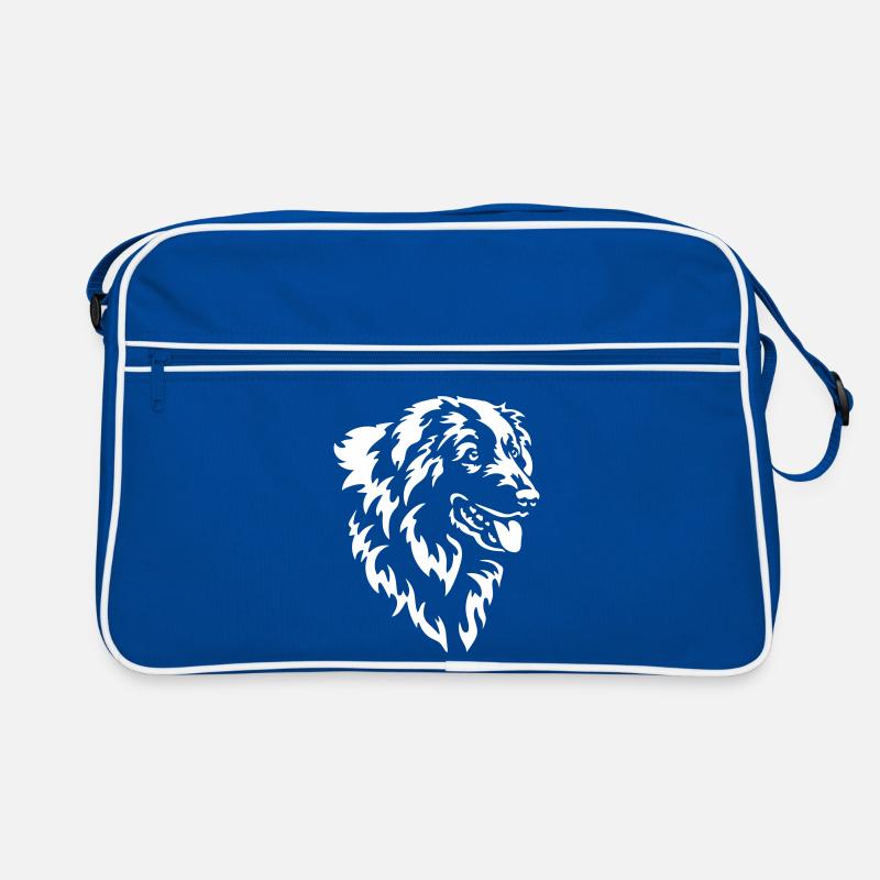 Pyrenean Mountain Dog Head "Black Edition" Retro Bag