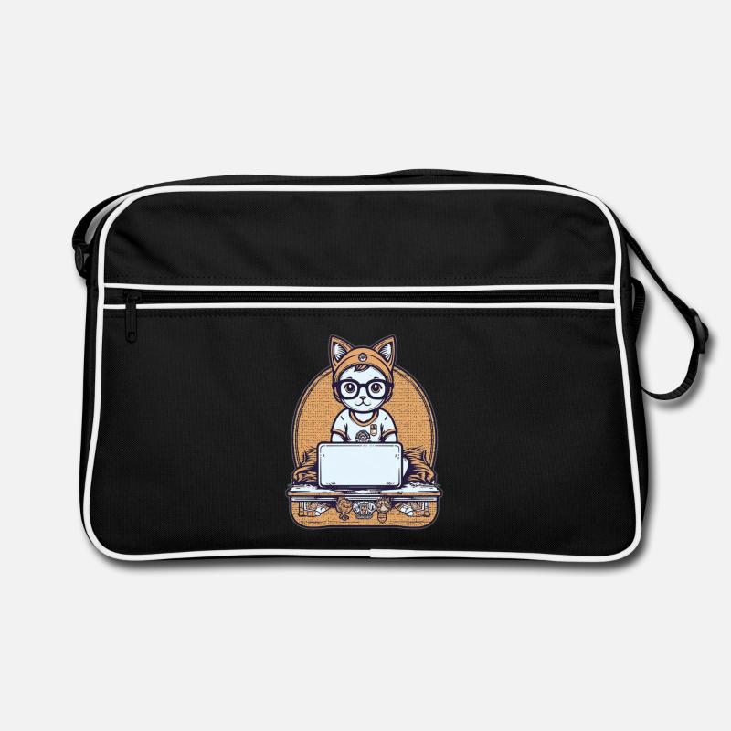 Chat technique au bureau Sac Retro