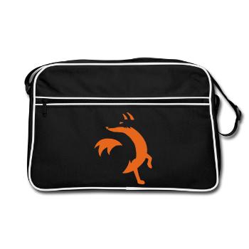 Esquisse du renard - Sac Retro - noir/blanc - Devant