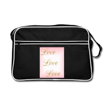 Amour - amour de soi - amour véritable - Sac Retro - noir/blanc - Devant