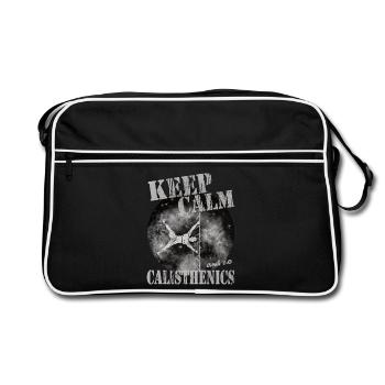 Keep Calm – Calisthenics Design - Retro Bag - black/white - Front